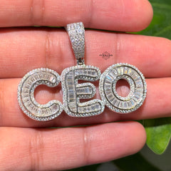 Moissanite CEO Pendant + Steel Rope Chain