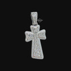 Moissanite Inverted Set Cross Pendant