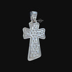 Moissanite Inverted Set Cross Pendant