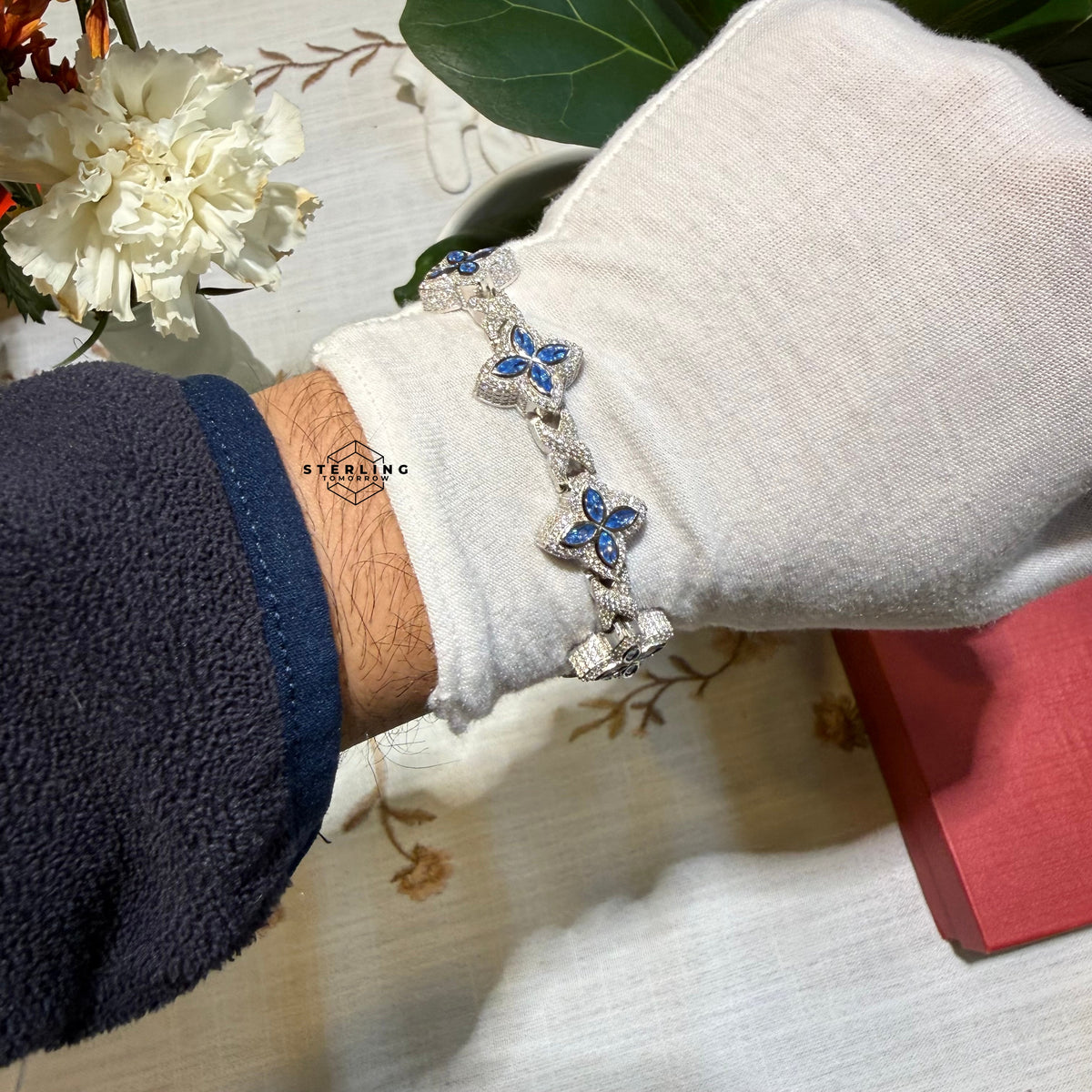 Moissanite Marquis Star Bracelet 17mm 8"