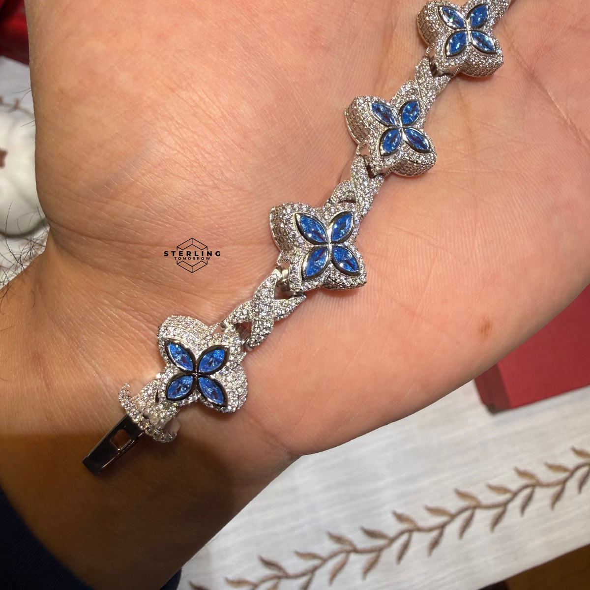 Moissanite Marquis Star Bracelet 17mm 8"