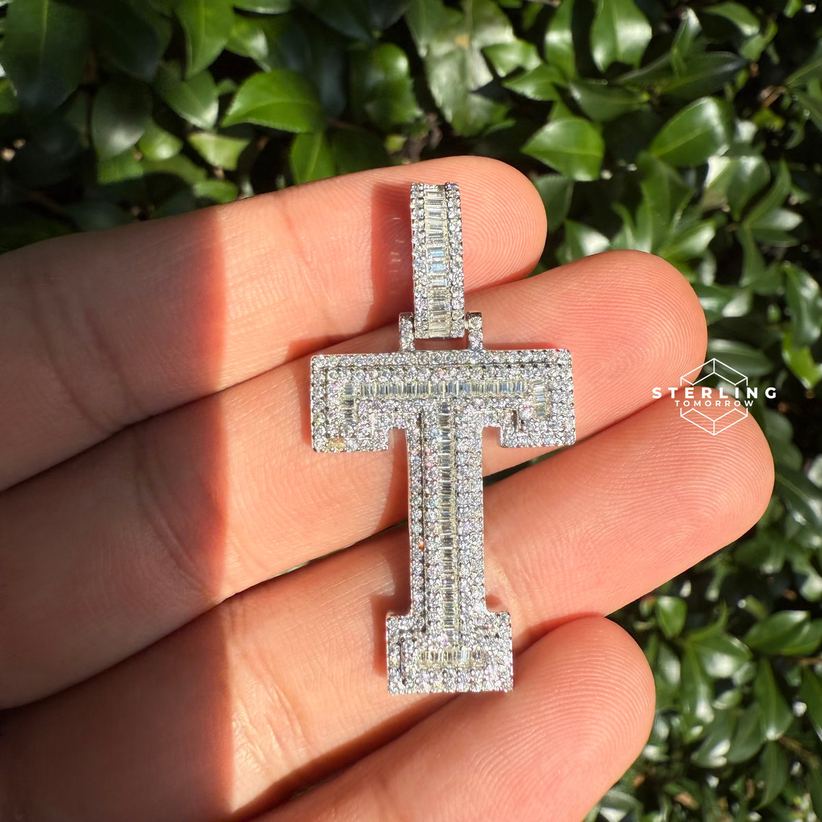 T Initial Moissanite Pendant