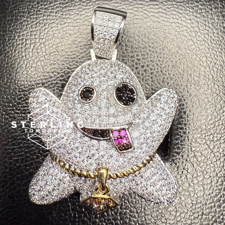 Ghost Emoji Iced Out Pendant