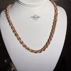 Moissanite 7mm 22" Iced Out Rose Rope Chain