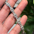Moissanite Iced Baguette Bracelet 8"