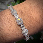 Moissanite Iced Baguette Bracelet 8"