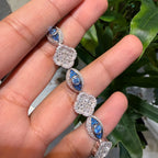 Moissanite Marquise Iced Bracelet 13mm 8"