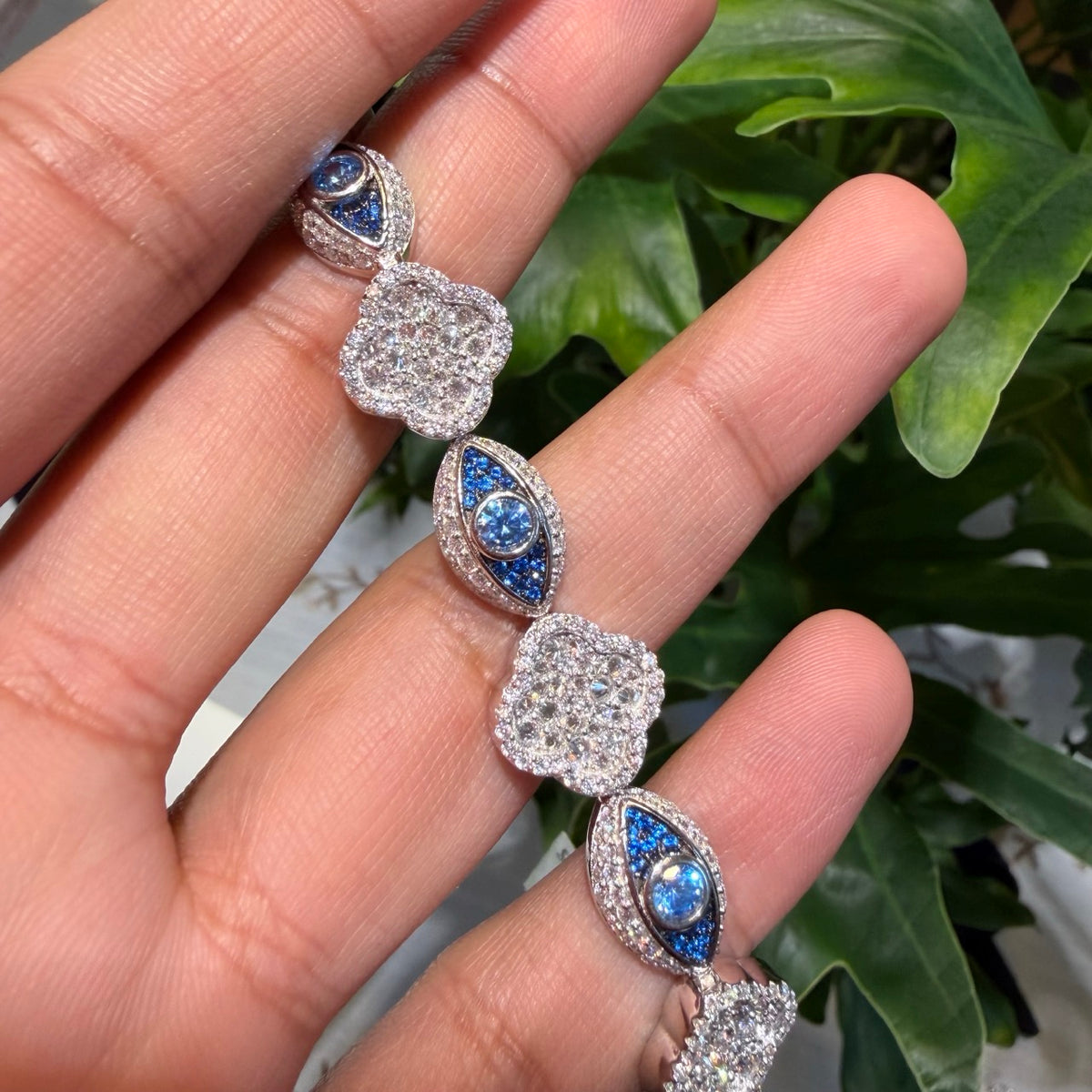 Moissanite Marquise Iced Bracelet 13mm 8"