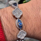 Moissanite Marquise Iced Bracelet 13mm 8"