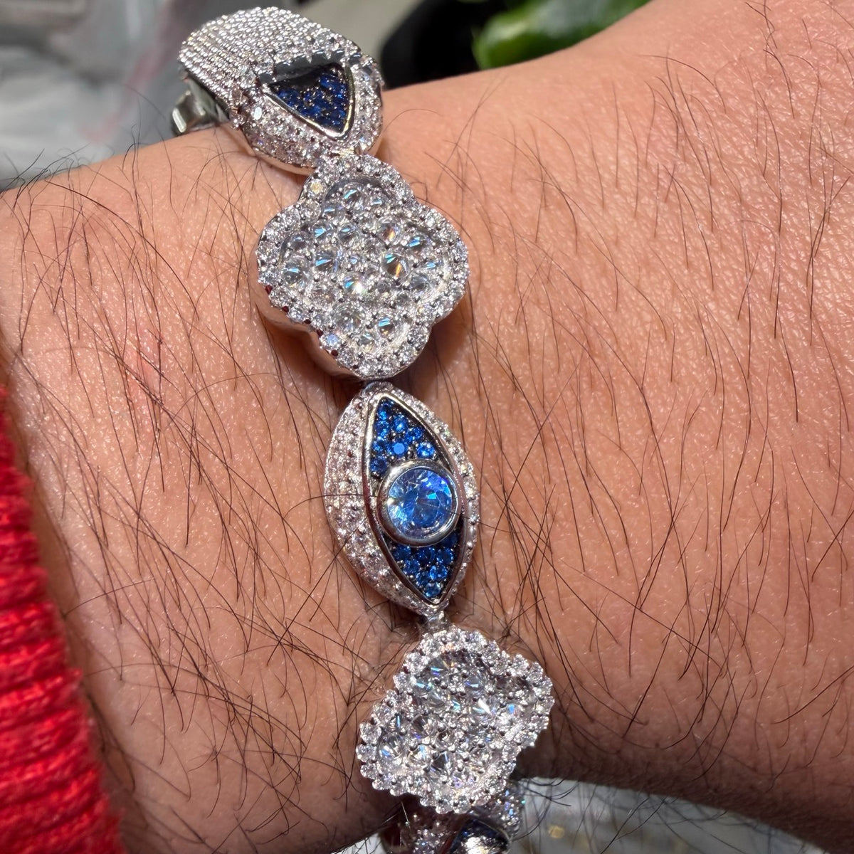 Moissanite Marquise Iced Bracelet 13mm 8"