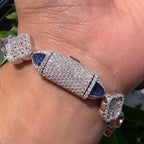 Moissanite Marquise Iced Bracelet 13mm 8"