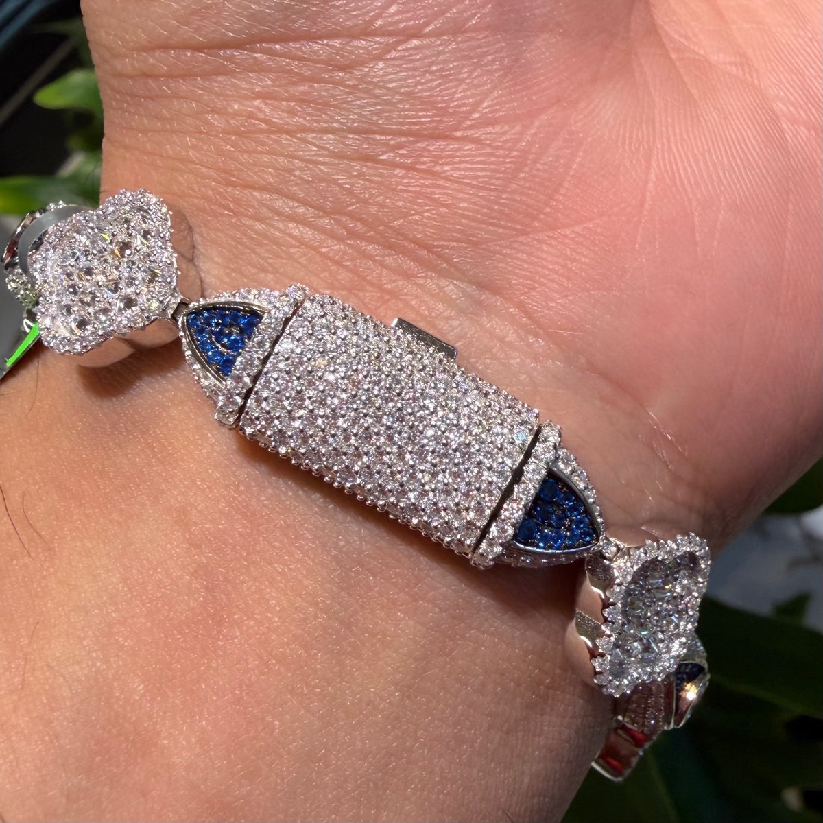 Moissanite Marquise Iced Bracelet 13mm 8"