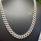 Moissanite Miami Cuban Prong Set Chain 10mm