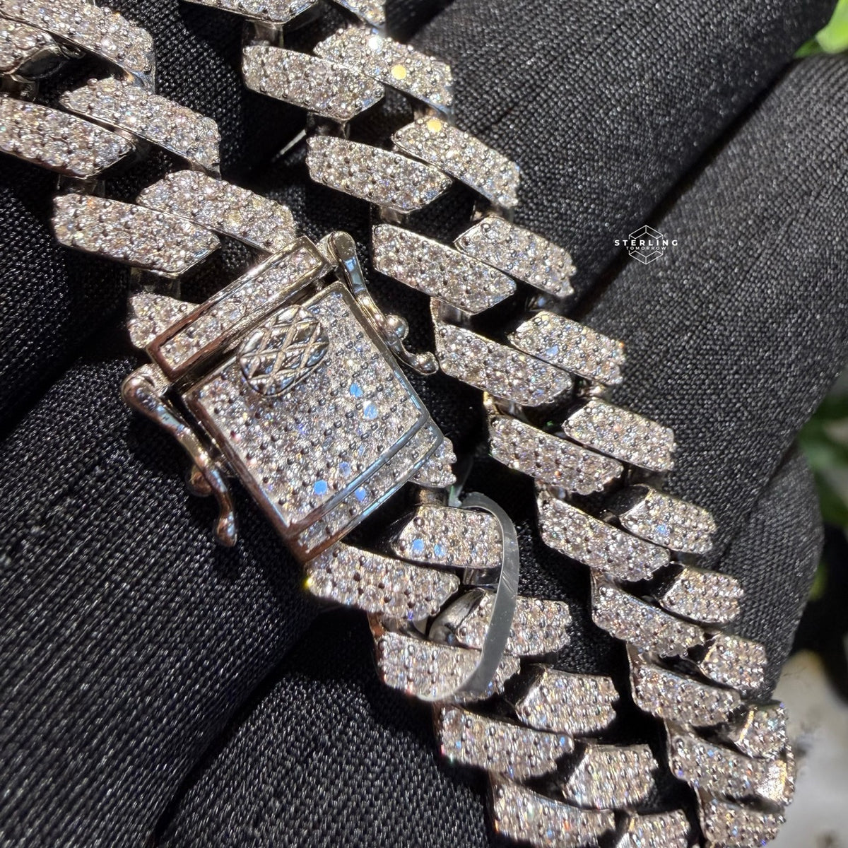 Moissanite Miami Cuban Prong Set Chain 10mm