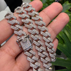 Moissanite Miami Cuban Prong Set Chain 10mm