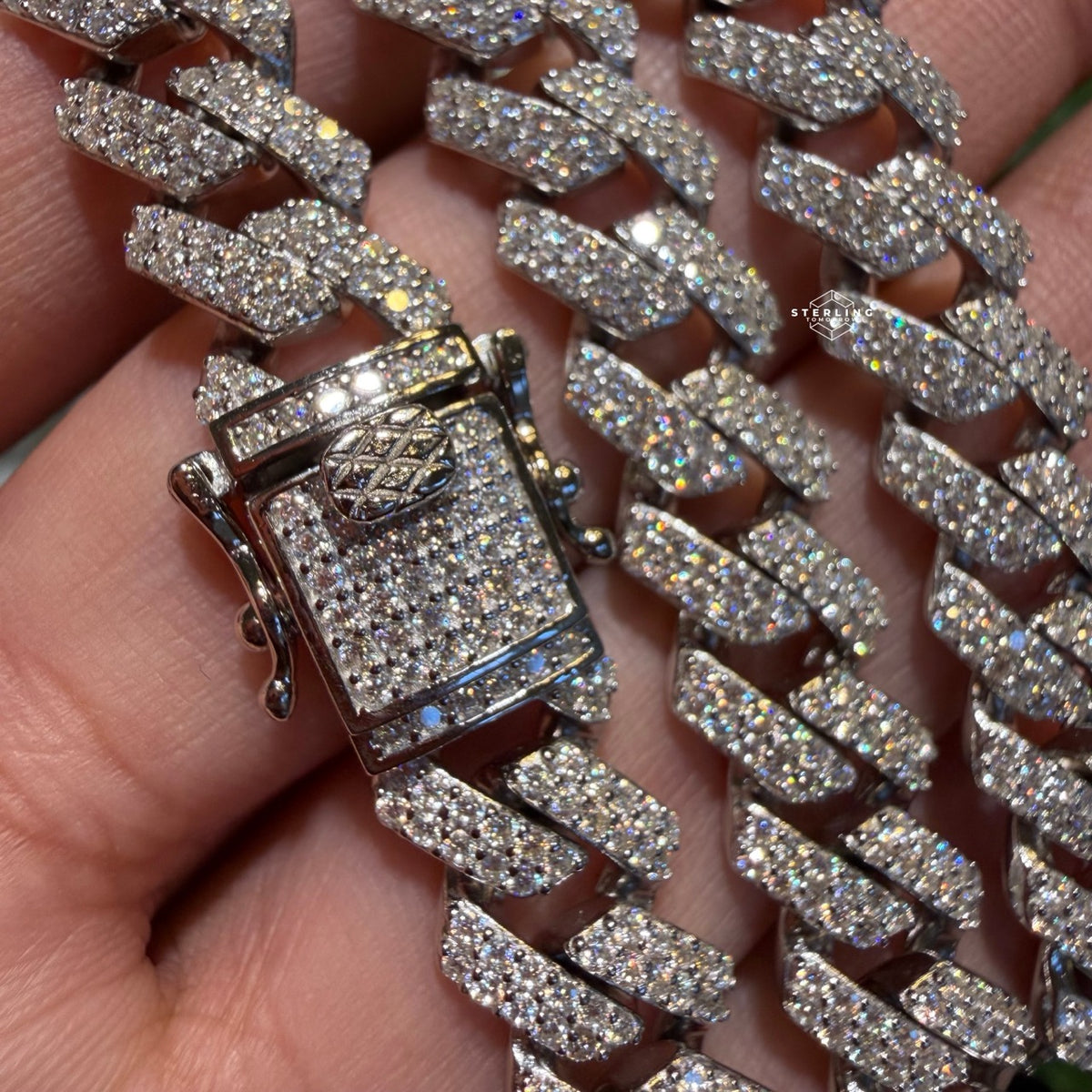 Moissanite Miami Cuban Prong Set Chain 10mm