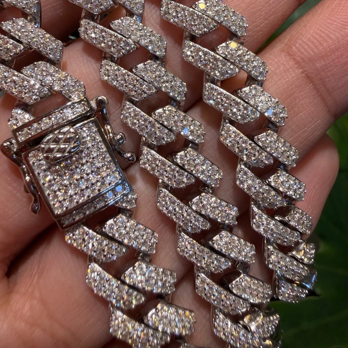 Moissanite Miami Cuban Prong Set Chain 10mm