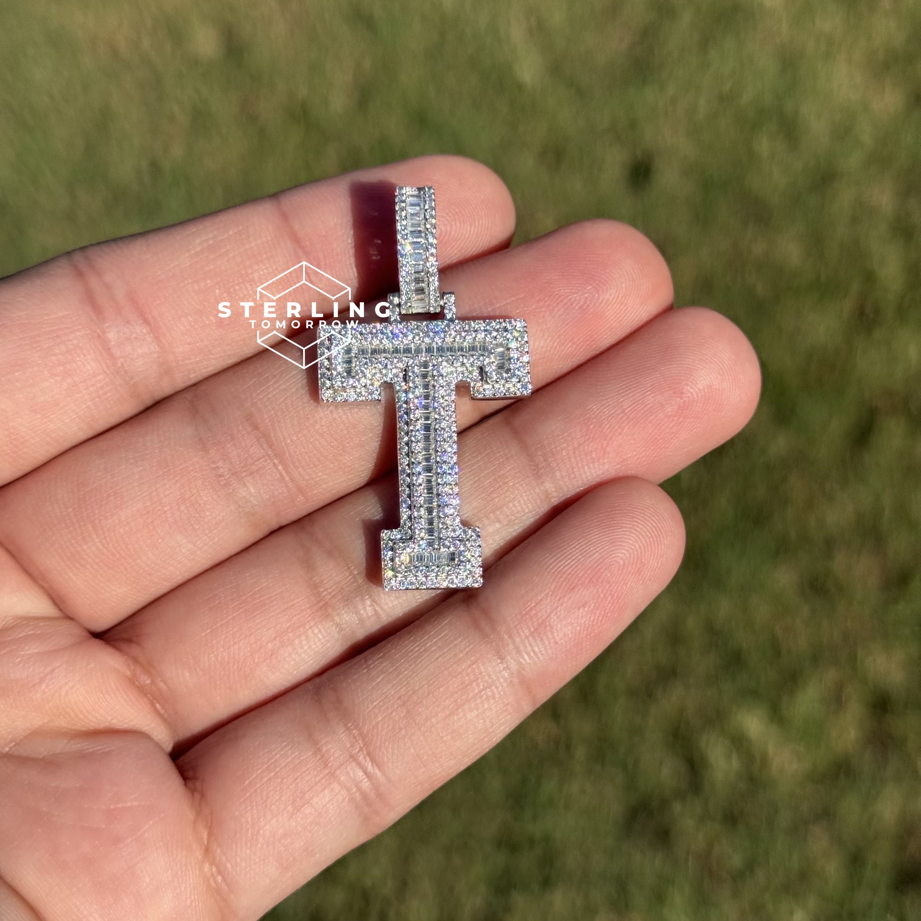 T Initial Moissanite Pendant