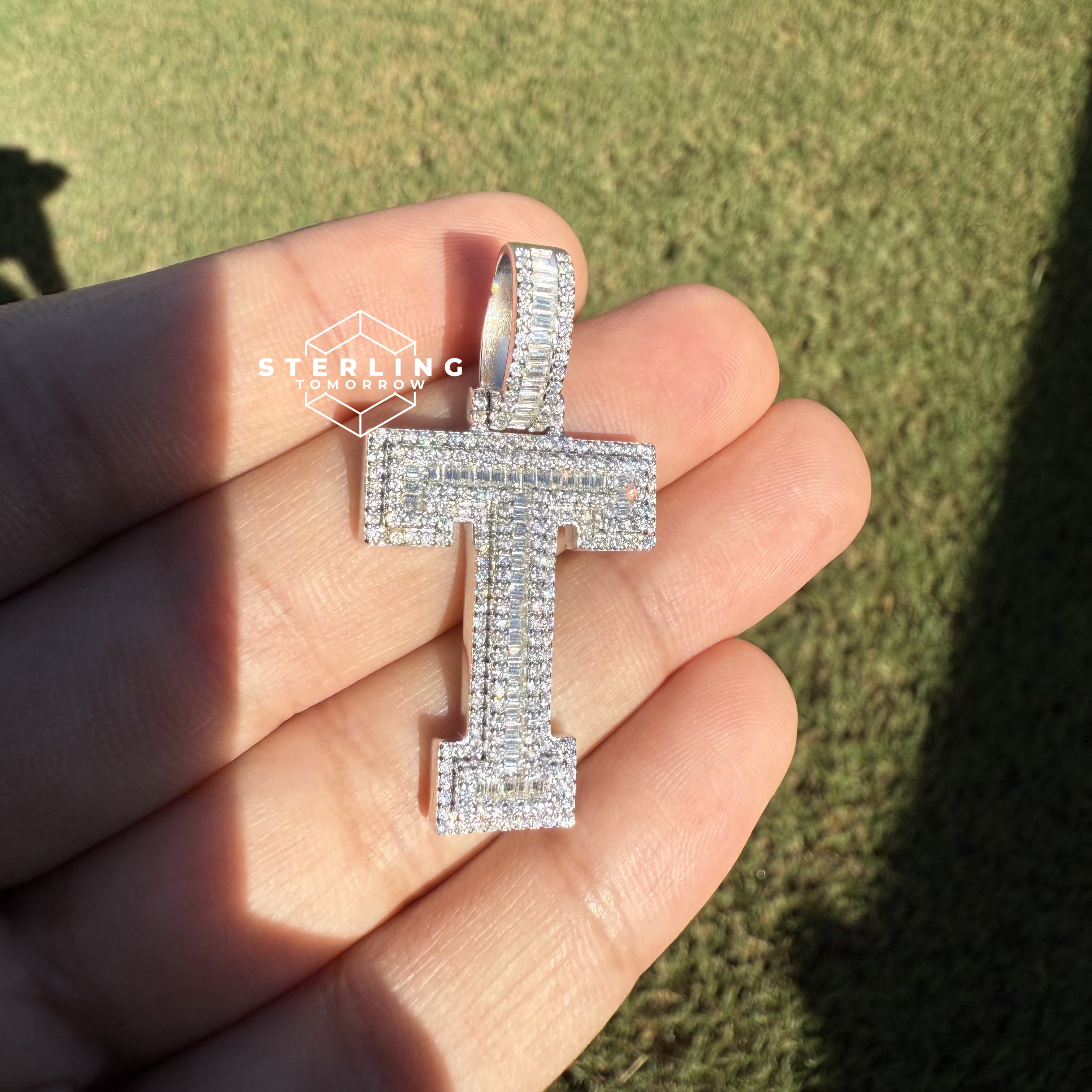 T Initial Moissanite Pendant