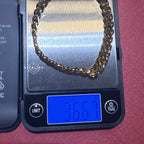 Gold over Silver 9mm 9" Cuban Bracelet - Solid 925 Sterling Silver CZ