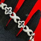 Marquis Star Infinity Bracelet - Black - 925 Sterling Silver