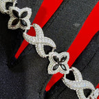 Marquis Star Infinity Bracelet - Black - 925 Sterling Silver