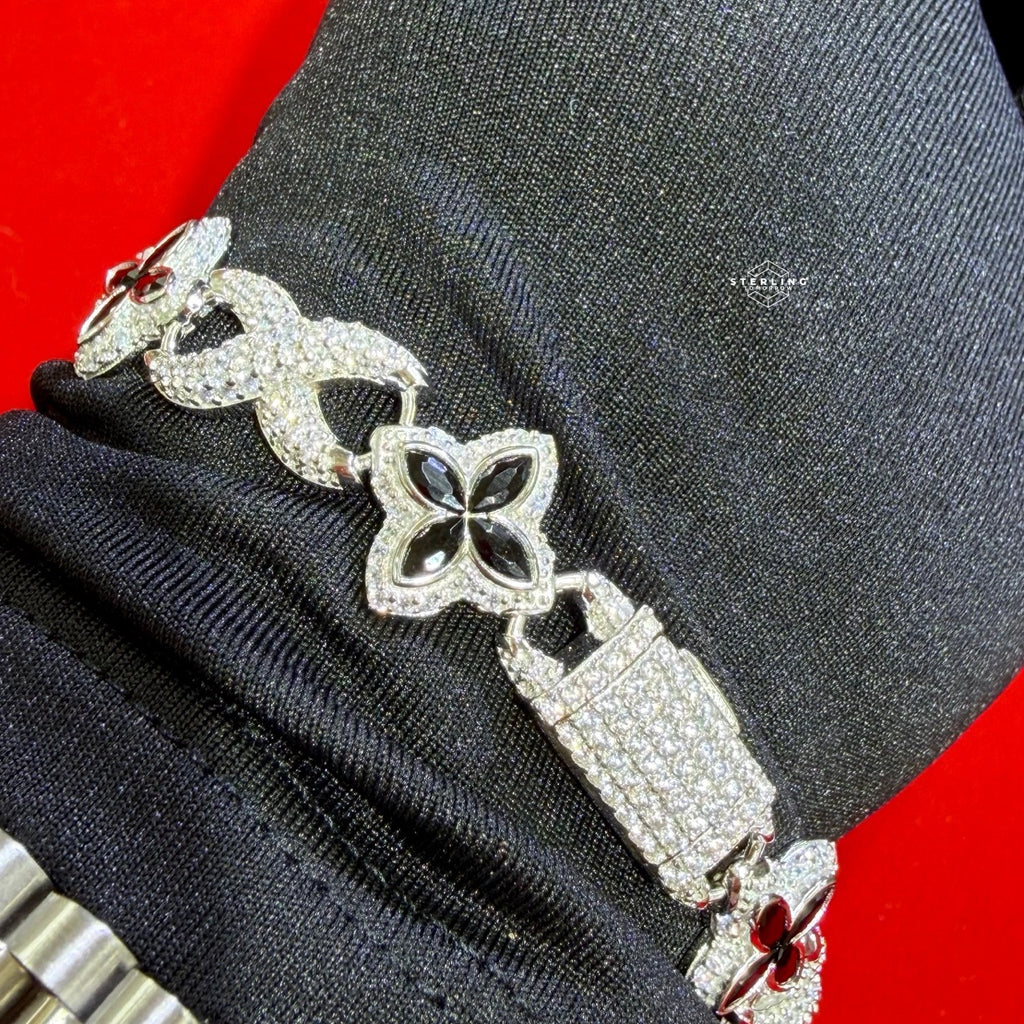 Marquis Star Infinity Bracelet - Black - 925 Sterling Silver