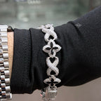 Marquis Star Infinity Bracelet - Black - 925 Sterling Silver