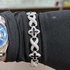 Marquis Star Infinity Bracelet - Black - 925 Sterling Silver