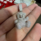 925 Sterling Silver Teddy Bear Pendant