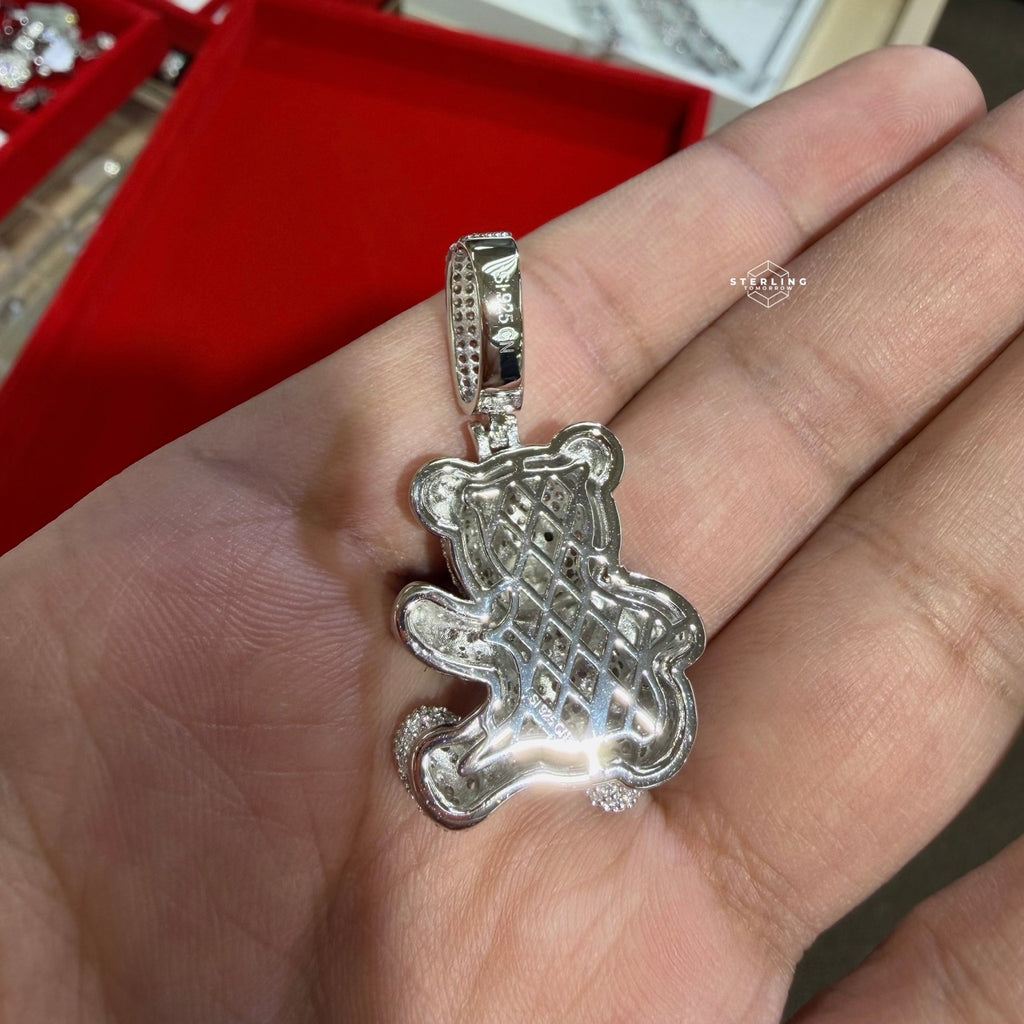 925 Sterling Silver Teddy Bear Pendant