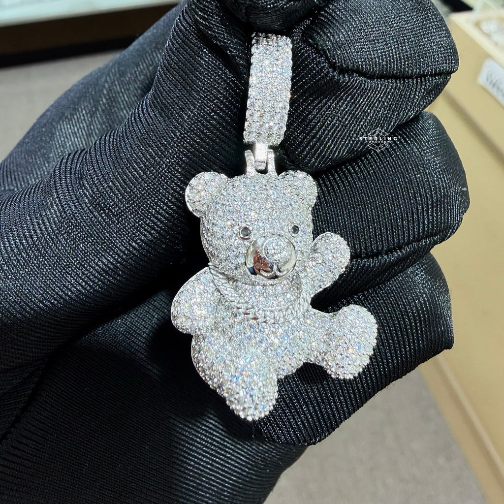 925 Sterling Silver Teddy Bear Pendant