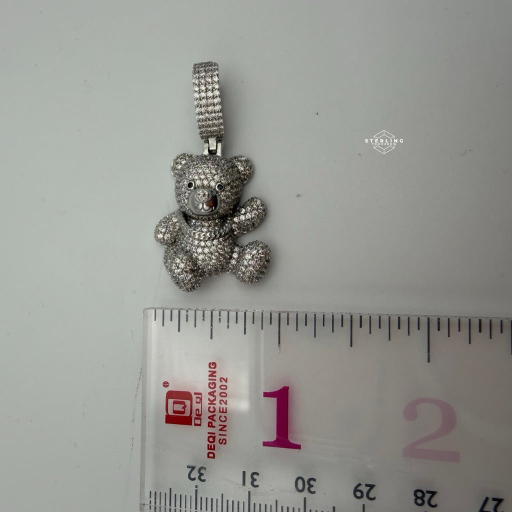 925 Sterling Silver Teddy Bear Pendant