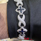 Marquis Star Infinity Bracelet - Blue - 925 Sterling Silver