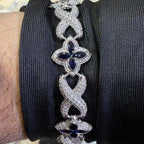 Marquis Star Infinity Bracelet - Blue - 925 Sterling Silver