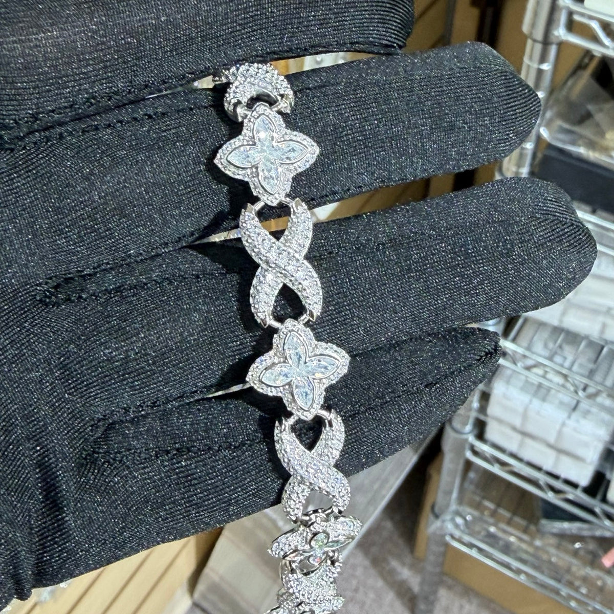 Marquis Star Infinity Bracelet - White - 925 Sterling Silver