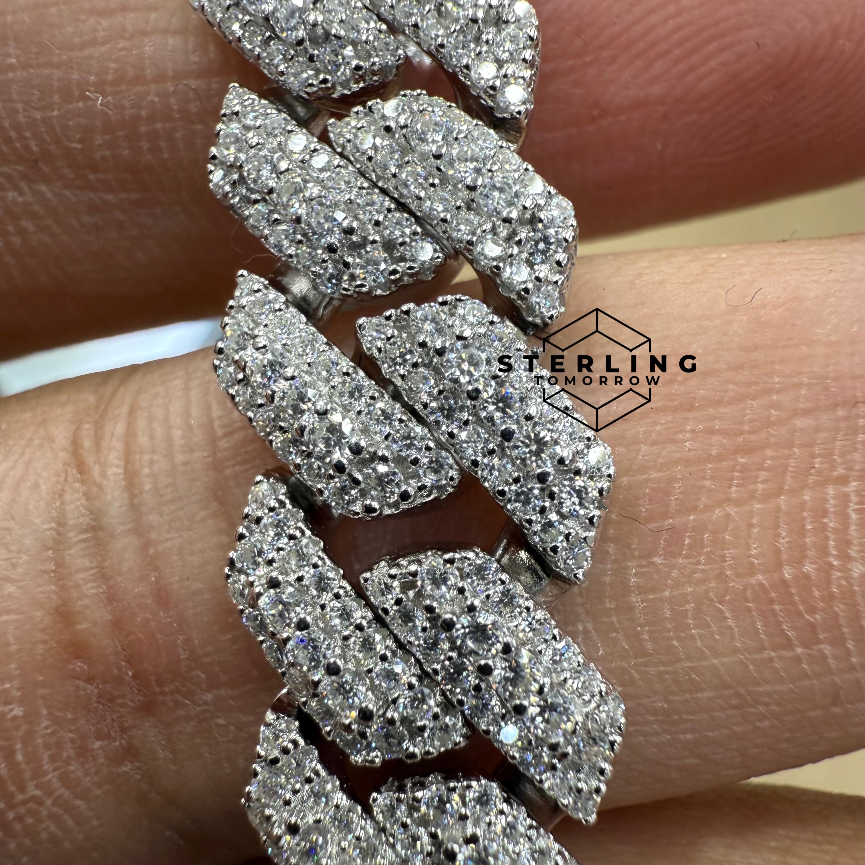 10mm Cuban Solitaire Moissanite Chain