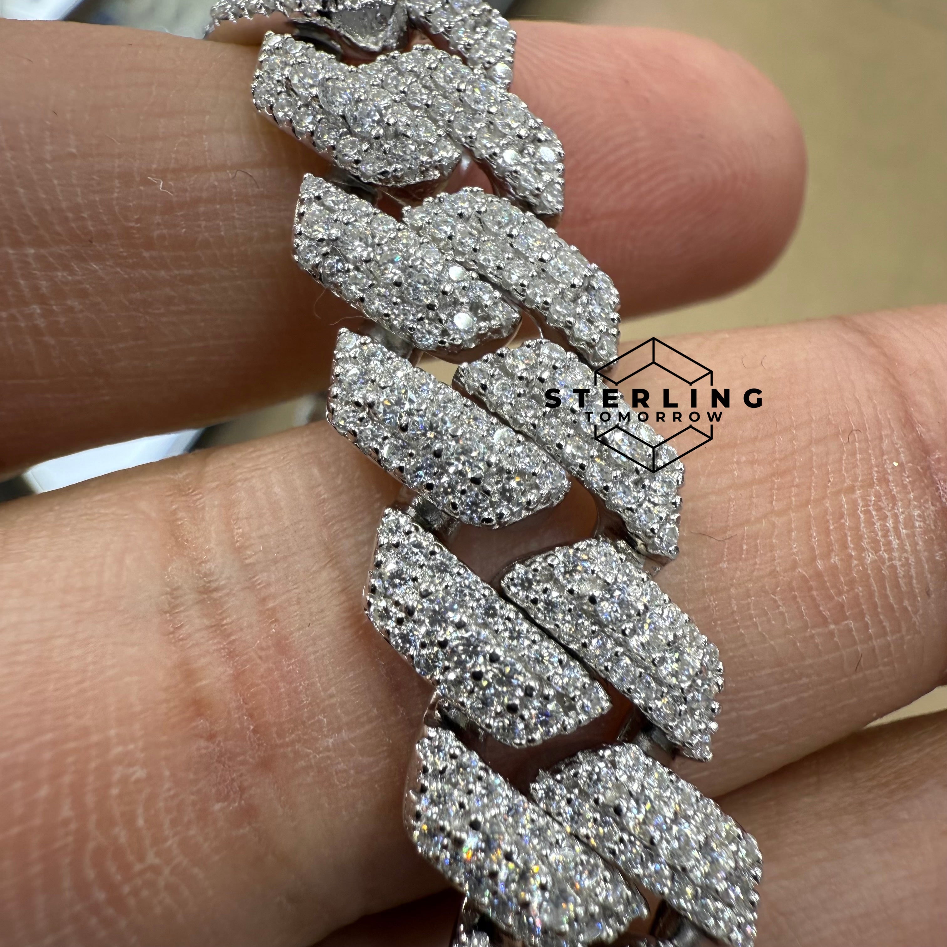 10mm Cuban Solitaire Moissanite Chain