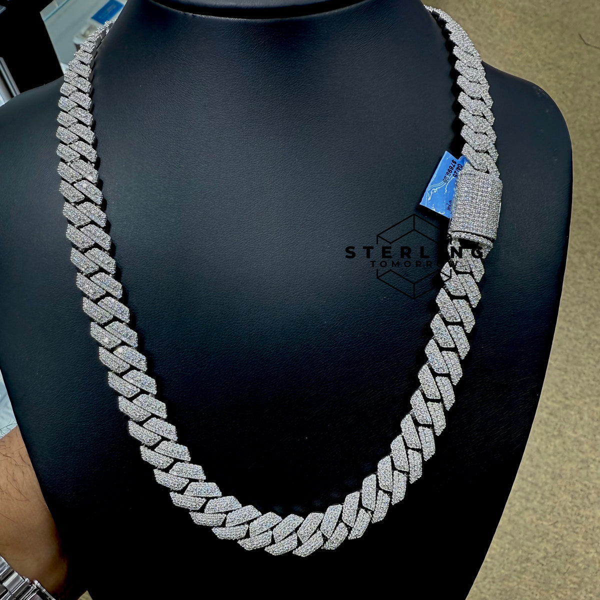 10mm Cuban Solitaire Moissanite Chain