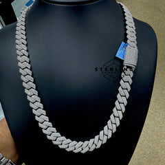 10mm Cuban Solitaire Moissanite Chain