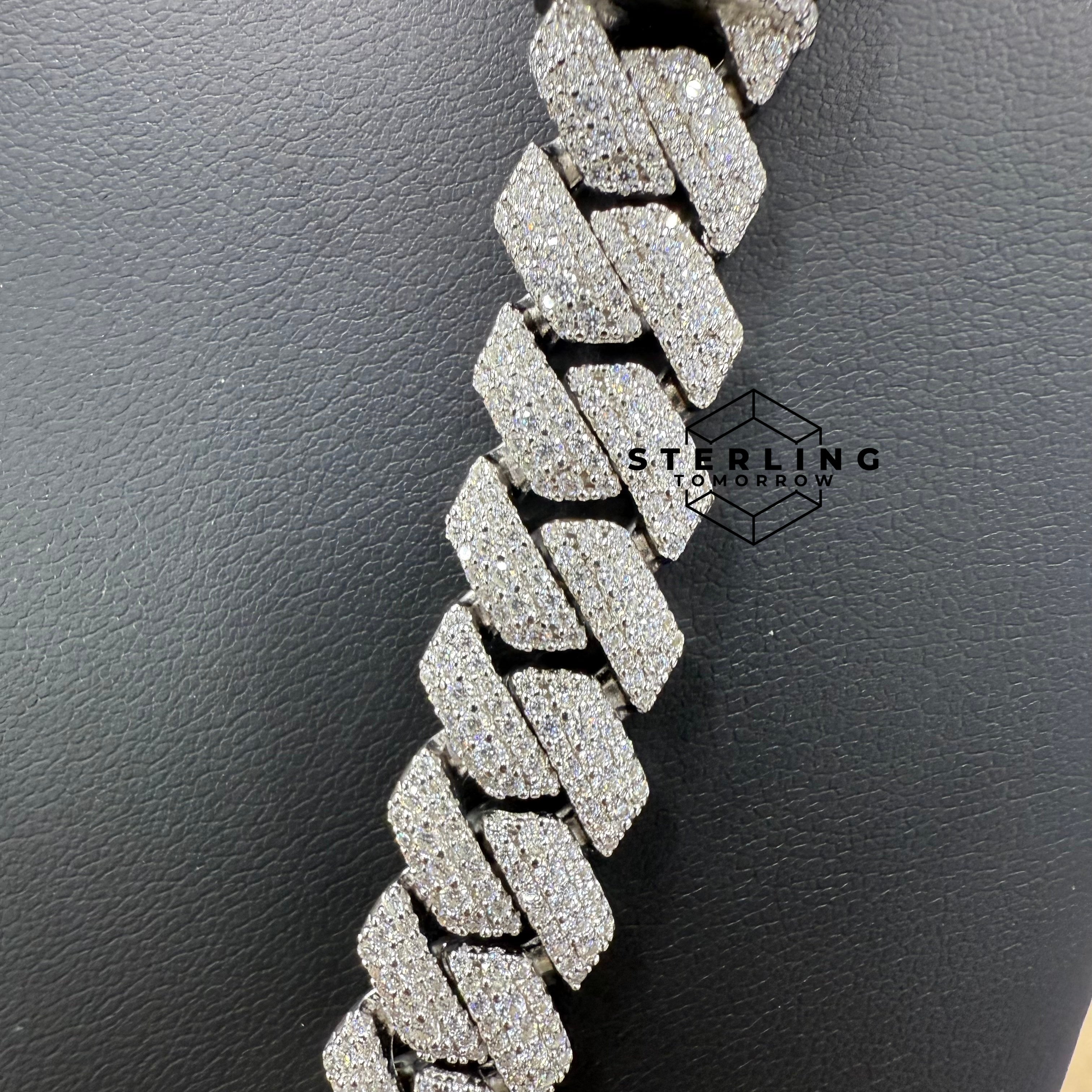 10mm Cuban Solitaire Moissanite Chain