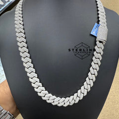 10mm Cuban Solitaire Moissanite Chain