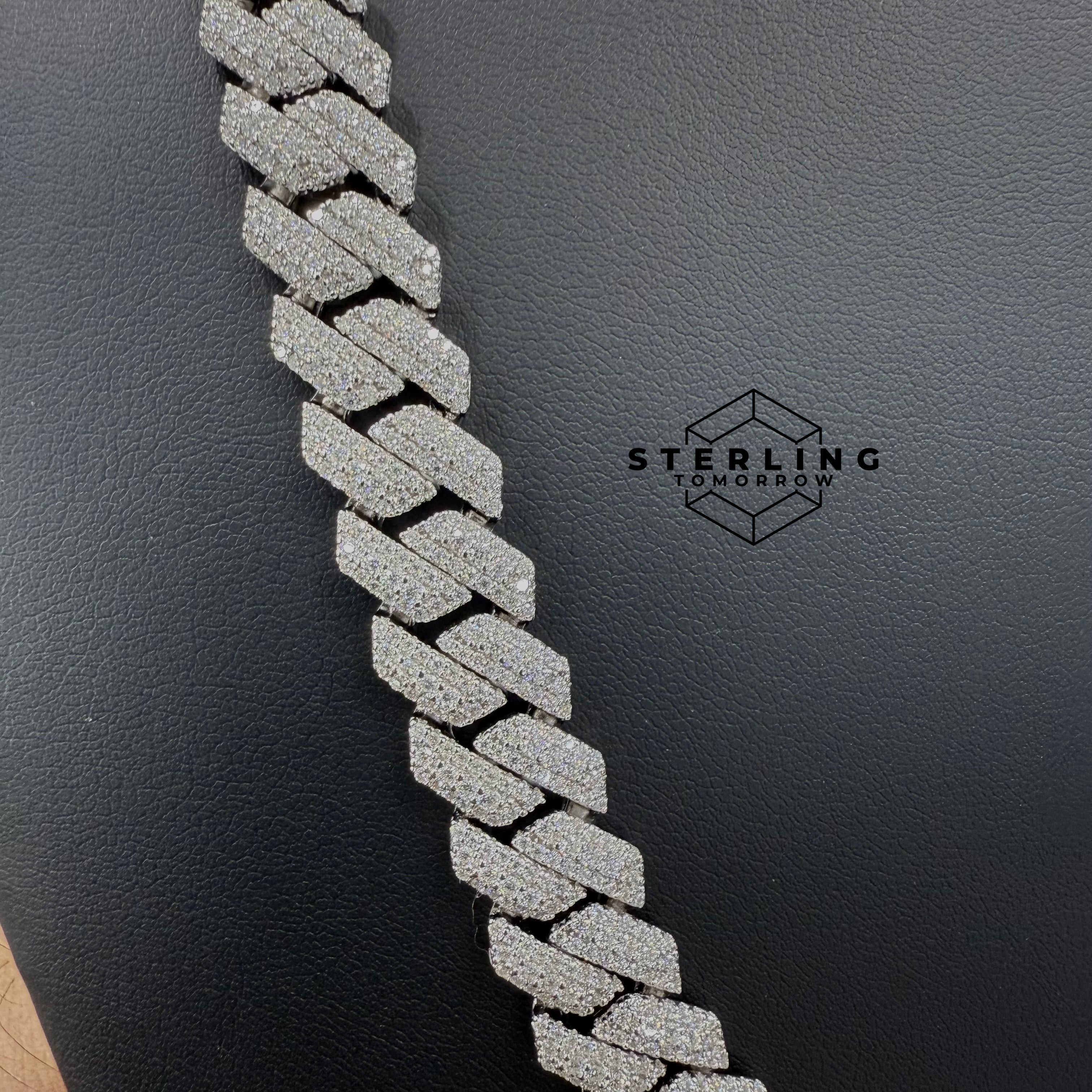 10mm Cuban Solitaire Moissanite Chain