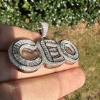 CEO Baguette Silver Tone Pendant