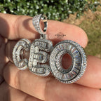 CEO Baguette Silver Tone Pendant