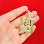 Fatboy Iced 14k Gold Plated Pendant + Steel Rope Chain