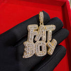 Fatboy Iced 14k Gold Plated Pendant + Steel Rope Chain