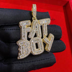 Fatboy Iced 14k Gold Plated Pendant + Steel Rope Chain