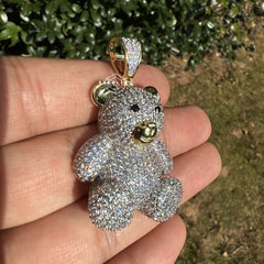 Teddy Bear Iced Out Pendant