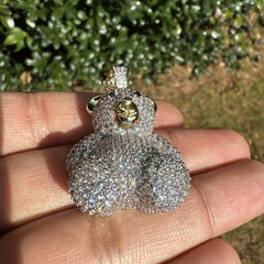 Teddy Bear Iced Out Pendant